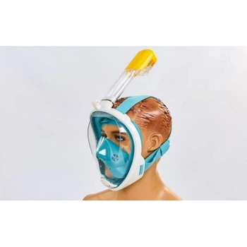 Маска для снорклинга с дыханием через нос M2068G-BR размер L/XL