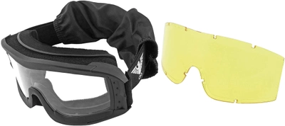 Набор баллистическая защитная маска KHS Tactical optics 25902A Черная + Светофильтр Max Fuchs для маски для арт. 25902A/B/F Желтый (25902A_25912Q)