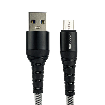 Кабель Mibrand з USB на Micro USB | Шнур для заряджання телефону на 1m | Провід для зарядки гаджетів MIDC/14MBG