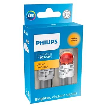 Светодиодные лампы LED Philips Ultinon Pro6000 SI P21/5W 11499AU60X2 12v Amber