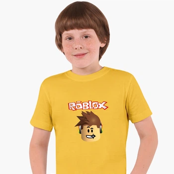 Детская футболка для мальчиков Роблокс (Roblox) (25186-1713-13) 88-104 см Хлопок Желтый