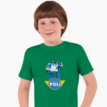 Детская футболка Робокар Поли (Robocar Poli) (25186-1620) 158-164 см Хлопок Зеленый