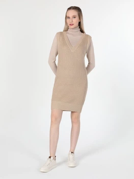 Сукня коротка жіноча Colin's CL1059729BEI S Beige (8683197339027)