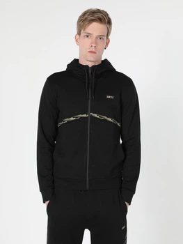 Толстовка на молнии мужская Colin`s CL1059662BLK S Черная (8683197340016)