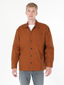 Рубашка хлопковая мужская Colin's CL1059756COR XL Cinnamon (8683197336736)