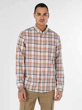 Сорочка бавовняна чоловіча Colin's CL1063185SOR 2XL Soft Orange (8683197580399)