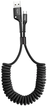 Кабель Baseus Fish eye Spring Data Cable For Type-C 2A 1M Black