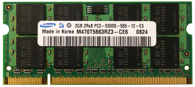 Пам'ять SAMSUNG 2GB SO-DIMM DDR2 667 MHz (M470T5663RZ3-CE6)