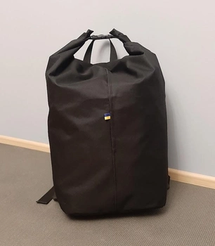 Сумка дорожная тактическая 100 л Чёрная, туристический рюкзак, влагозащитный вещевой мешок MELGO