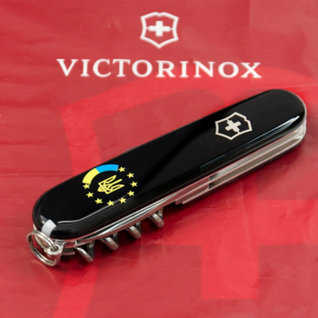 Нож VictoRinox Spartan Ukraine Black "Україна ЄС" (1.3603.3_T1130u)