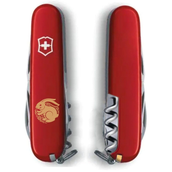 Нож VictoRinox Spartan Zodiac Red "Щасливий Кролик" Bronze (1.3603_Z2165u)