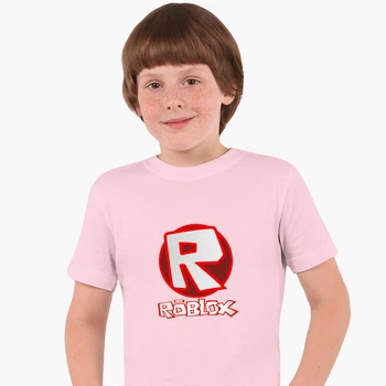 Детская футболка для мальчиков Роблокс (Roblox) (25186-1708-28) 134-140 см Хлопок Розовый