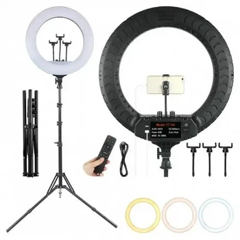 Кільцева LED лампа Ring Light RL-14 (36см) (3 кріплення) (пульт + сумка)