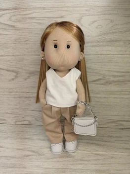 Інтер'єрна текстильна лялька ручної роботи Аліса Hand Made