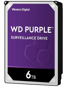 Жорсткий диск 3.5" 6Tb Western Digital Purple, SATA3, 128Mb, 5400 rpm (WD62PURX)