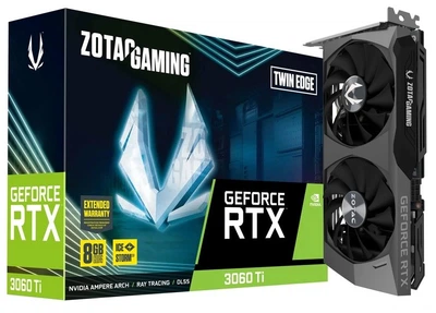 Відеокарта Zotac, GeForce RTX 3060 Ti, Twin Edge (Limited Hash Rate), 8Gb GDDR6, 256-bit, HDMI/3xDP,