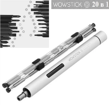 Электроотвертка Wowstick 1P+ 20 в 1 Набор инструментов для ремонта телефона / Алюминиевый корпус для DIY