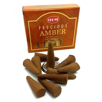 Благовония "Precious Amber" "Драгоценный Янтарь" Hem конусы 34614