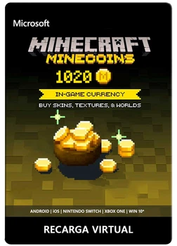 Minecraft Java Bedrock Edition: 1020 Minecoins для ПК (Ключ активації Microsoft)