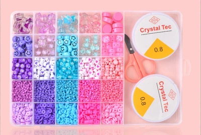 Детский набор для творчества Beads Set Бусины бисер кристаллы 1000 шт (30/04/7) Разноцветный