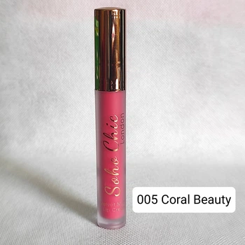 Стійкі матові помади Technic Soho Chic matte lipstick 005 Coral Beauty Кораловий