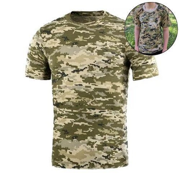 Тактическая футболка Flas; M/44-46; 100% Хлопок. Пиксель Multicam. Армейская футболка.