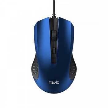 Мышка Havit HV-MS752 проводная USB 1200dpi 4кн черно-синяя