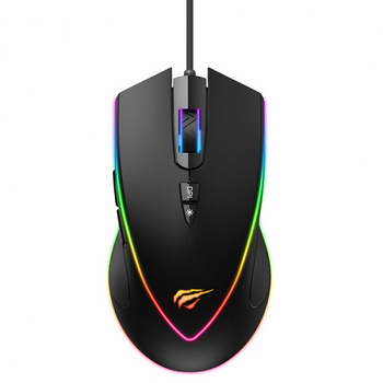 Мышка Havit HV-MS1017 игровая проволочная 6400dpi 6кн RGB USB черная