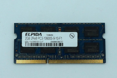 Оперативная память ELPIDA 2GB 2RX8 PC3-10600S-9-10-F1 SODIMM Б/У