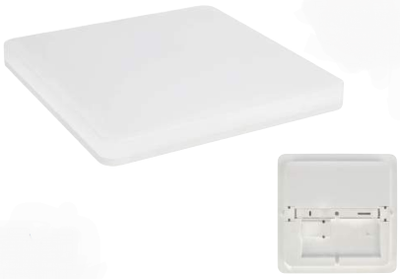Светильник накладной LED 20W 6400K 1700Lm 170-265V 280*h49мм IP54 скор. подкл. белый квадр./1/10
