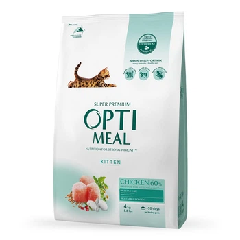 Сухой корм для котят Optimeal Kitten с курицей 4 кг (4820083905568)