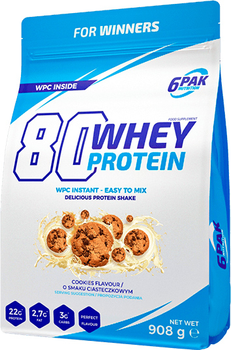 Białko 6PAK 80 Whey Protein 908 g Cookies (5902811811248)