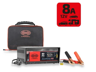 Зарядное устройство для автомобильного аккумулятора 8А 12V стрелка металл. Heyner PRO 930800