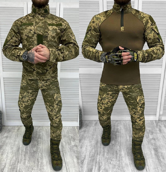 Тактичний військовий костюм Attac ( Кітель + Убакс + Штани ), Камуфляж: Піксель ЗСУ, Розмір: L