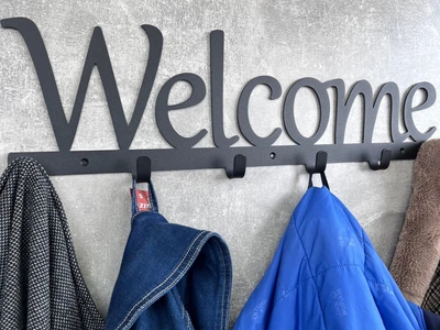 Вешалка Vestav Welcome 57х16 см черная