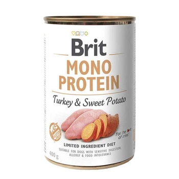 Консервы для собак с индейкой и сладким картофелем Brit Mono Protein Turkey & Sweet Potato 400 г (8595602555390)