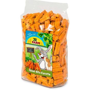 Закуска из моркови для стирания зубов у грызунов JR Farm Carrot Quad-Bits 300 г (4024344862687)