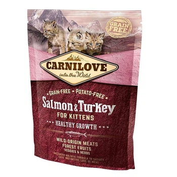 Carnilove Salmon & Turkey for Kitten - Сухий корм з лососем та індичкою для кошенят 400 г (8595602512232)