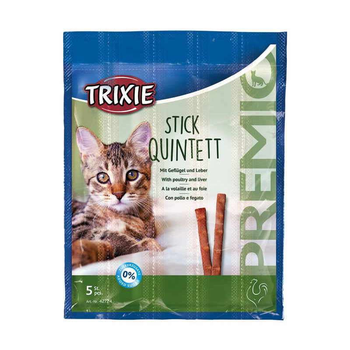 Лакомство палочки жевательные для котов Trixie PREMIO Quadro-Sticks птиця / печінка (4011905427249)