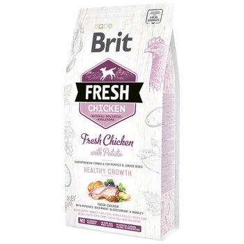 Сухой корм с курицей и картофелем для щенков Brit Fresh Chicken With Potato Puppy 2,5 кг (8595602530724)