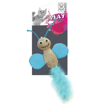 Игрушка Бабочка из флуоресцентной ткани для кошек M-Pets Cat Toy Butterfly 25х10х2 см (6953182710929)
