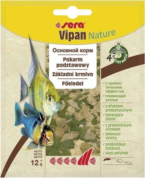Корм для декоративных рыб питающихся на поверхности воды Sera Vipan Nature хлопья 12 г (4001942001328)