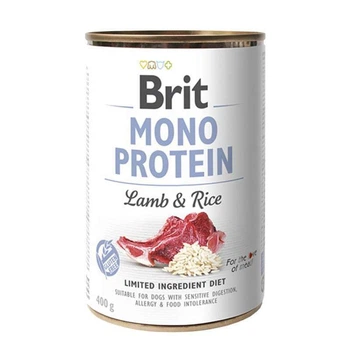Консервы для собак с ягненком и рисом Brit Mono Protein Lamb & Rice 400 г (8595602555352)