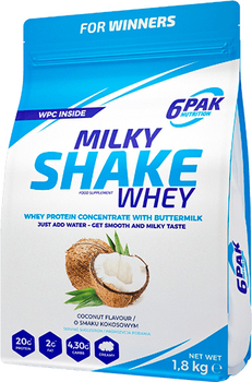 Odżywka białkowa 6PAK Milky Shake Whey 1800 g Coconut (5902811802529)