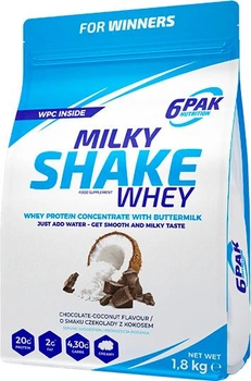 Odżywka białkowa 6PAK Milky Shake Whey 1800 g Coconut Chocolate (5902811802369)