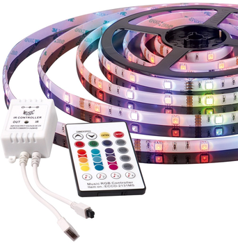 Светодиодная лента Activejet AJE-LED RGB Music Stripe с пультом и адаптером