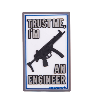 Шеврон тактичний Helikon-tex Білий Trust Me I'm An Engineer Patch - White (OD-TME-RB-20)