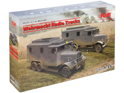 Сборная модель ICM Машины радиосвязи Вермахта Henschel 33D1 Kfz.72, Krupp L3H163 Kfz.72 DS3509