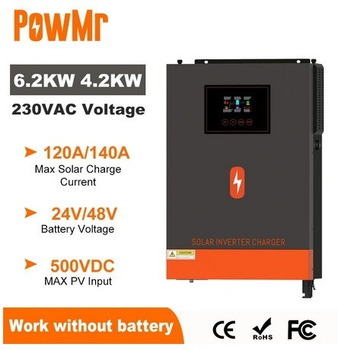 Інвертор для сонячних батарей POW-HVM6.2M-48V – характеристики | ROZETKA