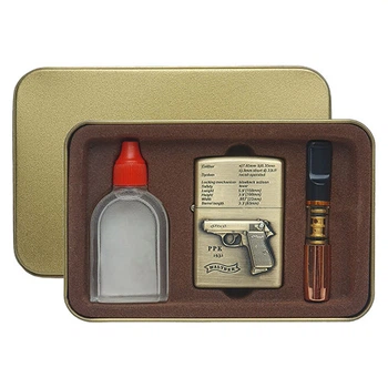 Подарунковий набір Gift Set бензинова запальничка "Пістолети"
